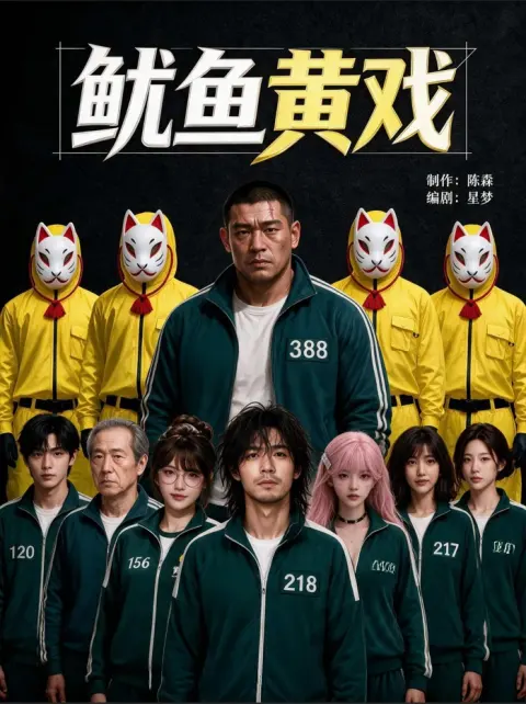 古装客栈题材短剧海报，红色灯笼下的几位角色